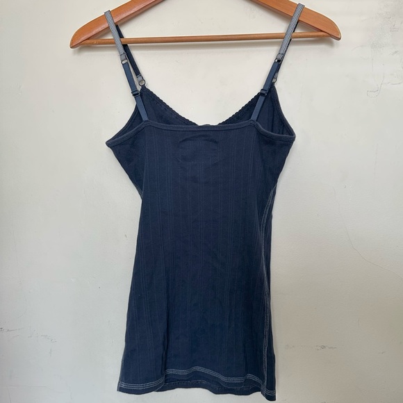 Y2K Aeropostale Lace Trim Henley Babydoll Cami Tank Top Size Medium - Picture 3 of 6